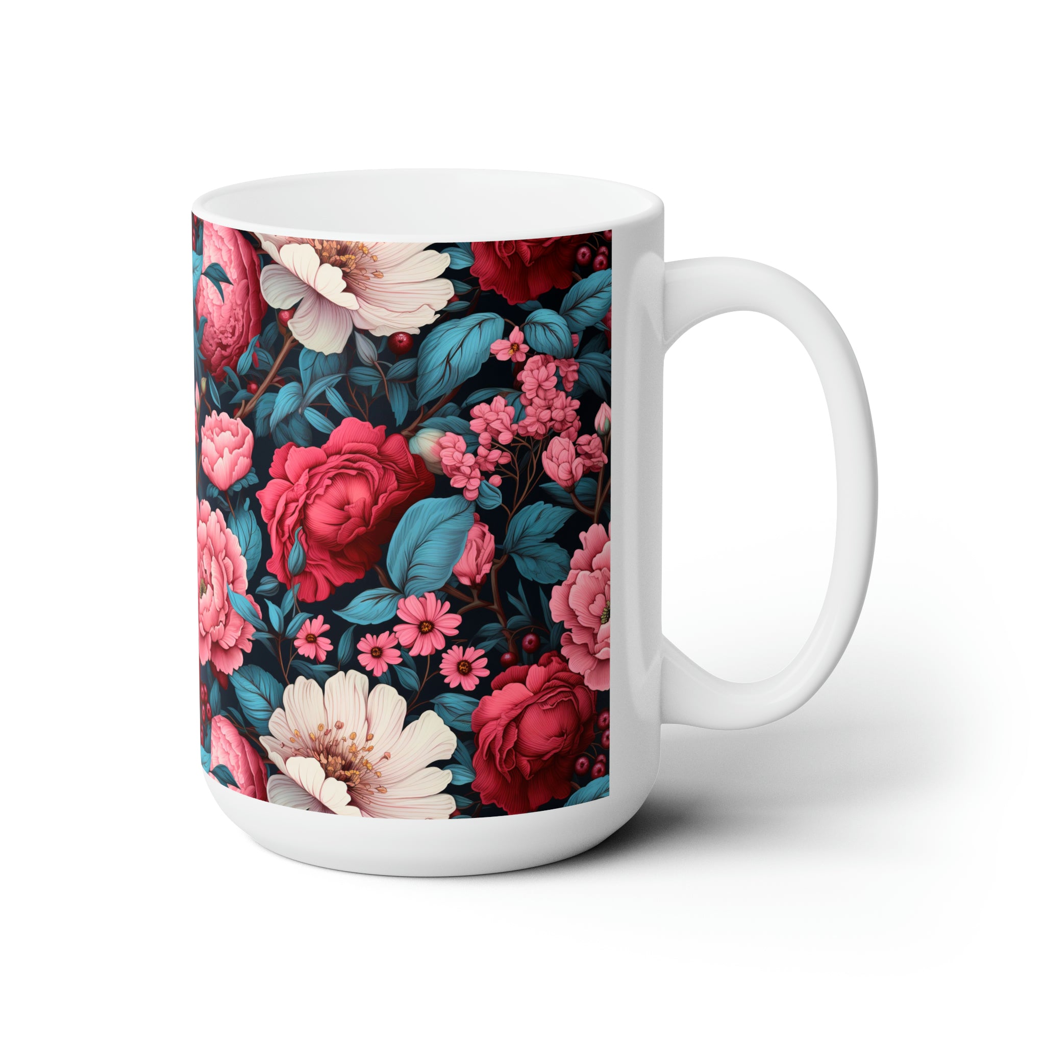 Floral Fancy Mug 15 oz