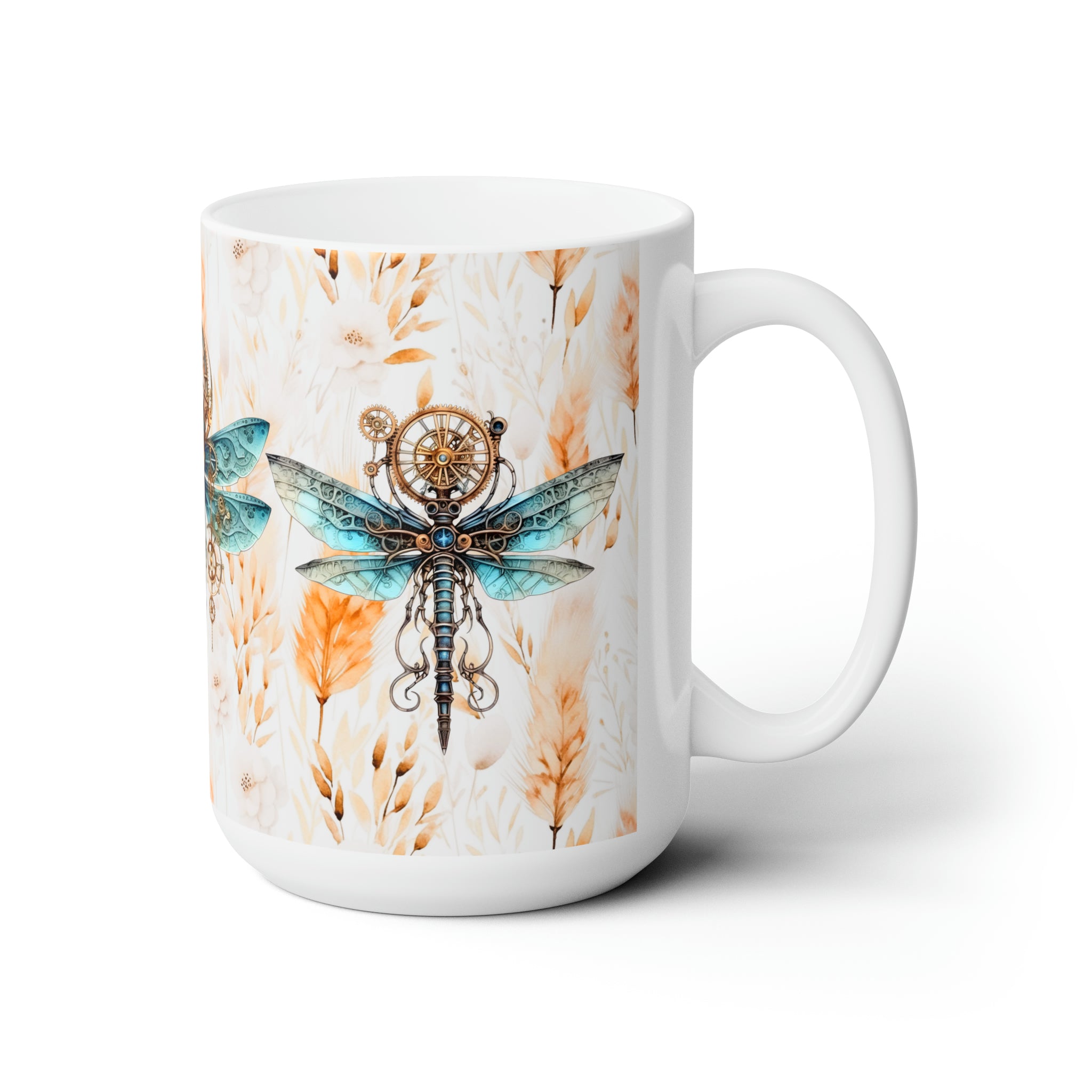 Steampunk Dragonflies Mug 15 oz