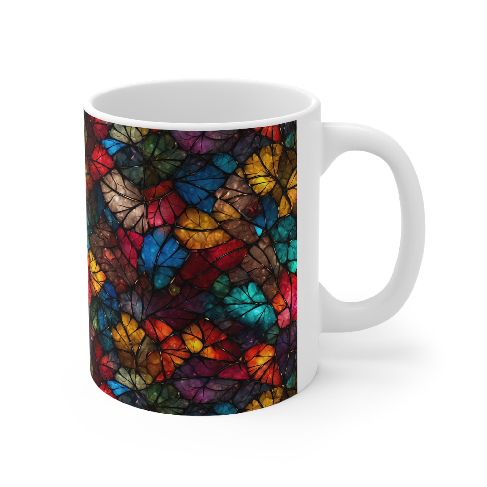 Stained Glass Leaves Mug 11oz