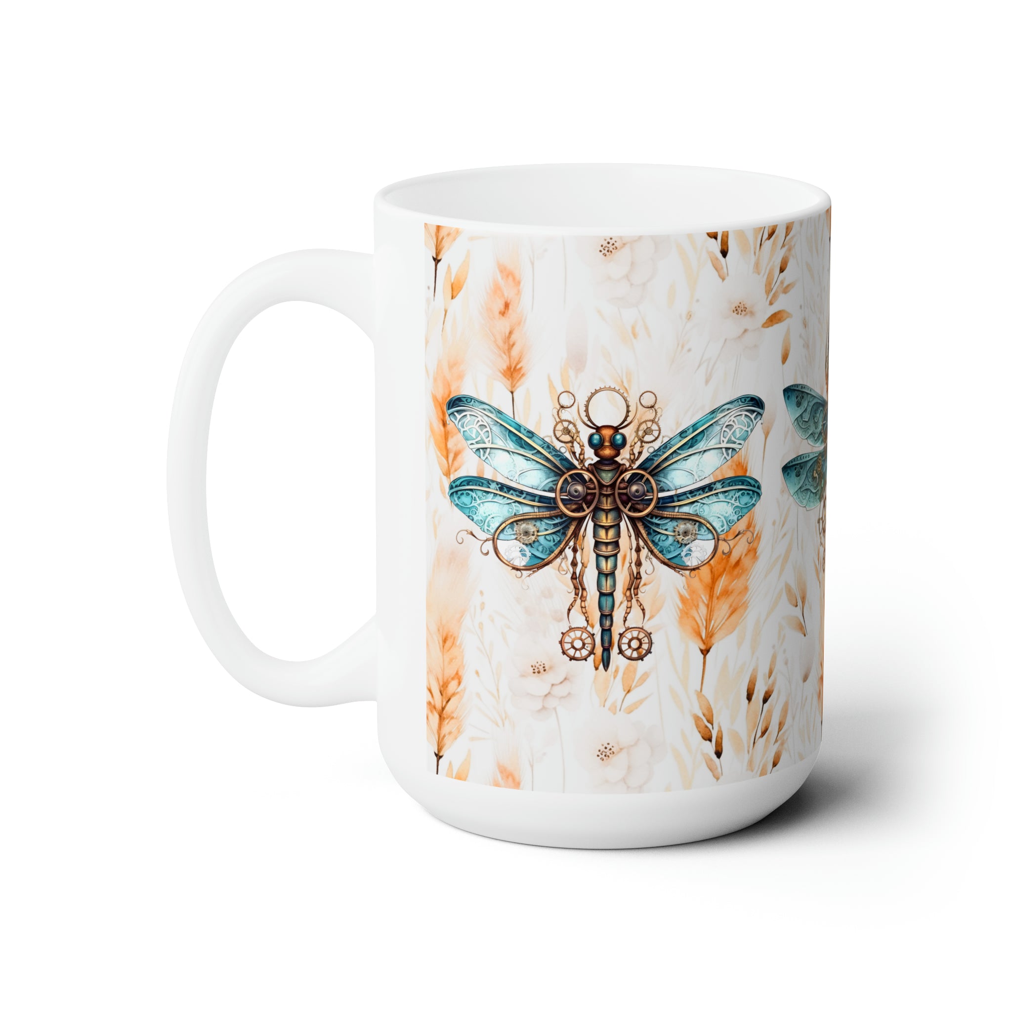 Steampunk Dragonflies Mug 15 oz