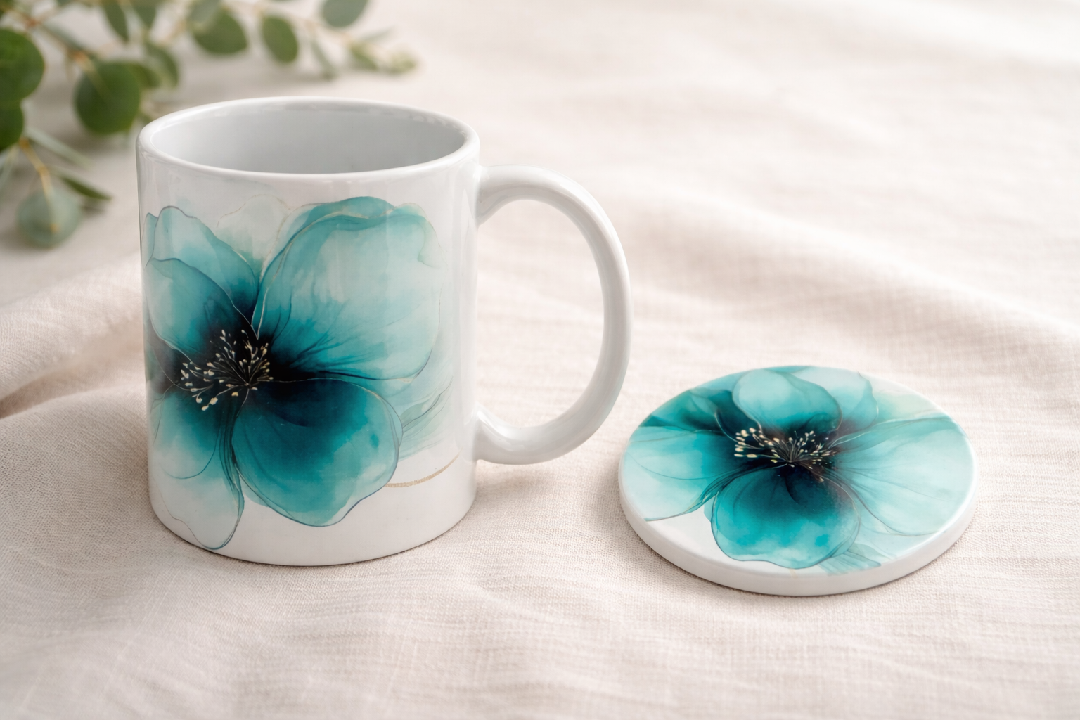 Foximia 11oz Mug & Ceramic Coaster Set