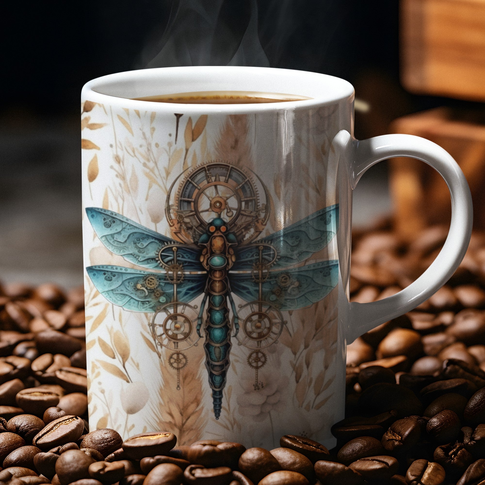 Steampunk Dragonfly 11oz Mug